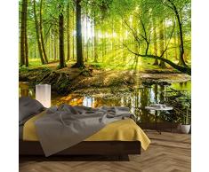 murimage Fototapete Wald 366 x 254 cm inklusive Kleister Bäume Holz Sonne Natur Schlafzimmer Wohnzimmer