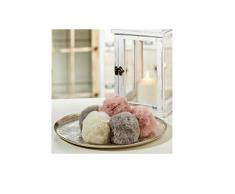 24 Plüsch Kugel Anhänger Bommel Pompon Schlüsselanhänger Weihnachtsbaumkugel