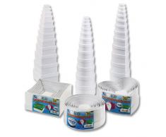 folia 3100 - Geschenkboxen, Pappschachteln aus Karton, quadratisch, weiß, 12 Stück in verschiedenen Größen - ideal zum Verzieren und Verschenken