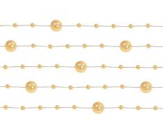 5 Perlengirlanden Rosa Dekoration Tischdeko Hochzeit orange-gold
