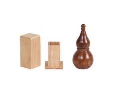 Cabilock Zahnstocher Halter aus Holz Kürbis Figur Box für Zuhause Restaurant Küche Dekoration Vintage (Jujube Kürbis Und Eiche)