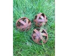 Dekokugel aus metall ,3st Edelrost ,Gartenkugeln .Gartendeko Deko Eisen Rost