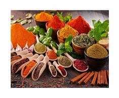 YDYHYANG DIY Malen Nach Zahlen Erwachsene Kinder Leinwand Ölgemälde Kits Creative Spielzeug Home Art Dekor Geschenk - Obstküche Gewürz