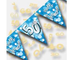 Riethmüller GmbH Wimpelkette Blue Sparkle 50th