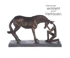 Casablanca - Skulptur, Dekofigur - Comprehension- Poly - bronzefarben - 32 x 19 cm