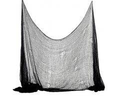 Foxxeo 35012X | Halloween Deko Stoff Dekostoff Tuch Decke Horror Halloweenstoff schwarz, Farbe:Schwarz