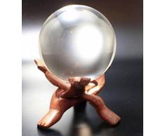 Panotophia Glaskugel Kristallkugel Wahrsager Zauberei 100 mm Edel Holzständer