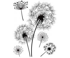 HERMA 15126 Fensterbilder Pusteblume, wiederverwendbar, selbstklebende Fenstersticker aus Folie für Kinderzimmer und Fensterdeko, 5 Fensteraufkleber für Kinder