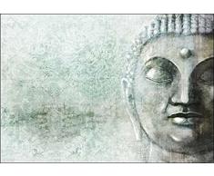 Rahmen-Kunst Keilrahmen-Bild - Ken Roko: Eastern Influence II Leinwandbild Buddha Zen Feng-Shui modern Kult (55x80)