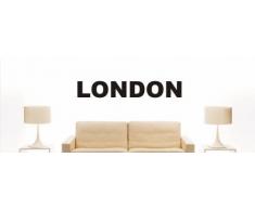 Wandtattoo w1198 mehrfarbige Wandschrift mit Sehenswürdigkeiten - Stadt London 96x15