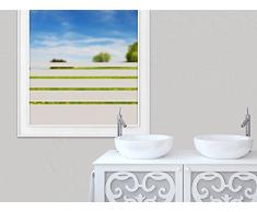 GRAZDesign Sichtschutzfolie Fensterfolie selbstklebend Streifen schmal dick, zur Dekoration und Sichtschutz, Blickdichte Glasdekorfolie / 150x57cm