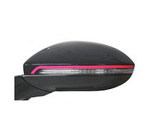 D024 Spiegelstreifen von Finest-Folia Spiegel Aufkleber Folie Design Line Spiegelkappen Streifen (Neon Pink)