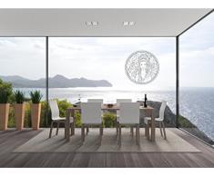 INDIGOS 4051095461821 Wandtattoo / Wandsticker - d124 hübsche Frau Ornament , Vinyl, glasdekor, 40 x 39 x 1 cm