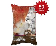 Teelichter weiß 50er Packung Brenndauer 8 Stunden