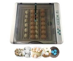 Mnjin Haushaltsautomatischer Eierinkubator Luftfeuchtigkeit Temperaturregelung Hatcher zum Schlüpfen von Hühnerente Vogelwachtelgeflügel mit Eierkerze 36 Eier