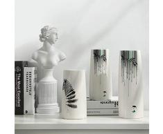 Ganeep Keramikvasen Set von 3 dekorativen Blumentöpfen Zebra und Linienmuster Blumentöpfe Modern Simplicity Stil Blumentopf Mode Pflanzen Topf Home Decor Zubehör