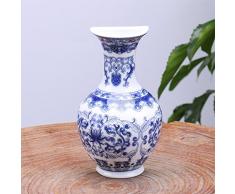Rosepoem Wandbehang Blumenvase, Floral Oriental Decor Vase Antik Wand Keramik Vase blau und weiß Porzellan Vase für Geschenk - # 3