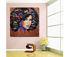 Ölgemälde Afrika Kunst Poster Und Drucke Abstrakte Dekoration Wandmalereien Benutzerdefinierte Leinwand Kunst Druck Schlafzimmer Dekorative-40cmx50cm