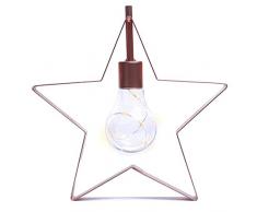 DecoKing 5er LED Stern LED Lampe warmweiß Batteriebetrieb dekoratives Licht Deko Star Prince