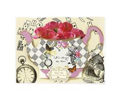 Talking Tables Truly Alice in Wonderland; Tischdekoration (Teekanne als Blumenvase) für Teekränzchen, Hochzeiten und Geburtstagspartys, Verrückte Hutmacher-Party, Bunt