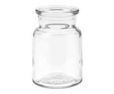 mikken 12 x Kleine Glasvase 9cm Glasflaschen inkl. Flaschenbürste