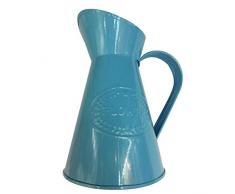 Wonque Metallvase Blumentöpfe Blumenkasten Balkon Garten bunt dekorativ Eisen Eimer mit Griff 1 Stück, metall, blau, 10 * 15 * 7.5CM