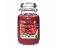 Yankee Candle Duftkerze im großen Jar, Black Cherry, Brenndauer bis zu 150 Stunden