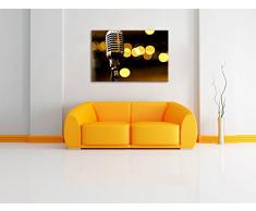 Altes Retro Mikrofon Format: 100x70 auf Leinwand, XXL riesige Bilder fertig gerahmt mit Keilrahmen, Kunstdruck auf Wandbild mit Rahmen, günstiger als Gemälde oder Ölbild, kein Poster oder Plakat