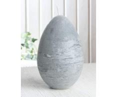 CandleCorner Eikerzen Rustik-Eikerze, durchgefärbt, groß, ca. 13 x 8,5 cm, grau