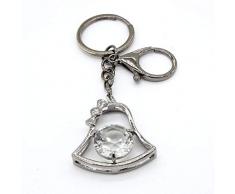 CHENSHUANG Legierung Kristall Glocke Schlüsselanhänger Rucksack Männer und Frauen Auto Schlüssel Dekoration