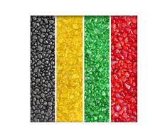 1 kg Glaskies Glasgranulat Streudeko Tischdeko Dekosteine Glasdeko Nuggets 6-9mm Bunt