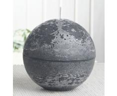 Rustik-Kugelkerze, 10 cm Ø, anthrazit-schwarz