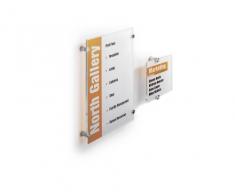 Durable 482219 Türschild CRYSTAL SIGN, 148 x 148 mm, transparent