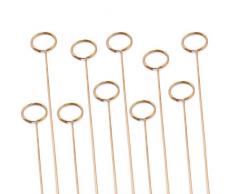 Tischkartenhalter, 20 Stück Tischnummern-Kartenhalter Swirl Foto Bild Memo Clip Halter Ständer Platz Papier Menü Clips für Blumen Hochzeit Geburtstag Weihnachten Party Valentinstag Gold Kreis