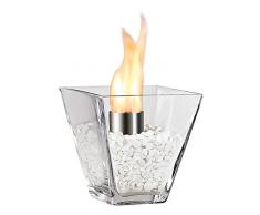 Carlo Milano Tischkamine: Glas-Dekofeuer Agadir für Bio-Ethanol (Deko Tischfeuer)