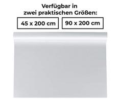 1PLUS Fensterfolie Milchglasfolie, SELBSTKLEBEND, statisch haftend, Sichtschutzfolie Blickschutzfolie für Fenster, Tür, Glas-Trennwand für Küche, Bad und Büro (90 x 200 cm, Milchglasfolie - grob)