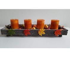 KerzentablettHerbstlaub inkl. 4 Kerzen