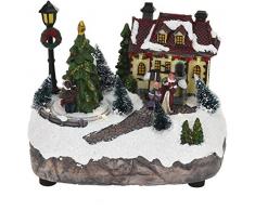 Eliware Weihnachtsdorf mit LED Beleuchtung | Frau mit Kind