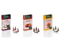 Crottendorfer Räucherkerzen Flower & Fruits - Duft: Cocos + Gewürzduft + Blütenbouquet - Größe: M - 3x24 Stück - Made in Germany