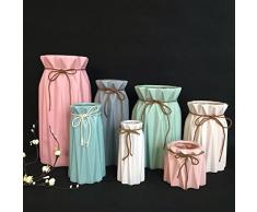 GMMH Pastel Tischvase Vase Blumentopf Origami Design Keramik (rosa 8,5 cm Hoch)