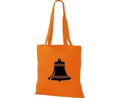 Shirtinstyle Stoffbeutel Sailing Sailing Motive Schiffsglocke, Baumwolltasche, Farbe Orange