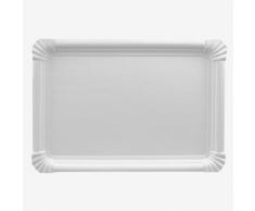 Teller Pappe Kuchenteller 500st. pure eckig 18x26cm weiss