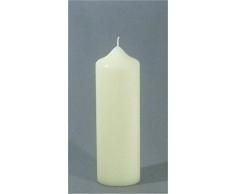 Stumpenkerze, Elfenbein 25x8 cm - Kerzenrohling, Rundkerze 250x80 mm zum Basteln und Verzieren