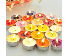 Alician Teelichter-Set, kleine Teelichter, romantisch, kreativ, Fruchtfarbe, 100 Stück