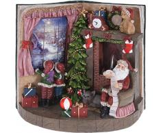 Weihnachtsfigur mit Echtem Feuer-Effekt - LED Beleuchtung - Versch. Motive