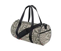 ZOMOY Sporttasche,Liebe Valentinstag Romantik Kunstdruck,Neue Bedruckte Eimer Sporttasche Fitness Taschen Reisetasche Gepäck Leinwand Handtasche
