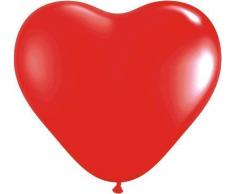 Ballonheld 25 große Herzballons rot 30cm Luft und Ballongas geeignet