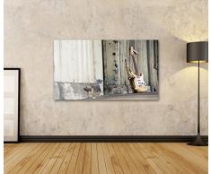 Bild Bilder auf Leinwand XXL Bild ! Direkt vom Hersteller ! Poster Leinwandbild Wandbilder Kunstdruck verschiedene Formate ! AMD-1P Saxophon Gitarre