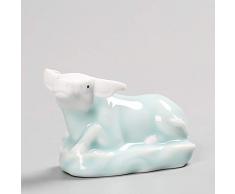 shovv Dekoartikel Ornamente 12 Tierkreis-Deko-Keramikpferd, Ratte, Kaninchen, Drache, Schlange, AFFE, Huhn, Schwein, Glück, Feng Shui, Kunsthandwerk, Ornamente