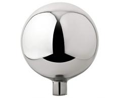 1PLUS Rosenkugeln Dekokugeln mit Unterschiedlichen Farben, Gartenkugeln für Den Garten als Schicke Gartendekoration - Deko Kugeln Glaskugeln (20 cm, Silber)